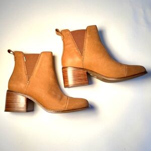 Toms Tan Ankle Booties with Classic Silhouette